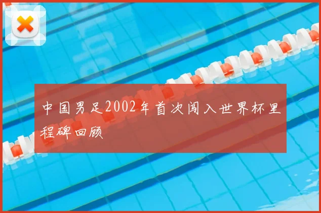 中国男足2002年首次闯入世界杯里程碑回顾
